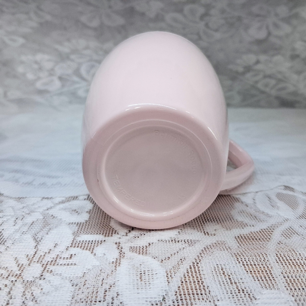 Bormioli Rocco Mug Pink Pastel Tempered Glass With Pink Saucer Cottagecore - Picture 5 of 13